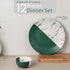 DT Teal Italian Ceramic Dinner Set of 12 Pieces Serving for 6 Crockery Set