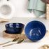 Sage Blue Ceramic Bowl Serving Set 2 Bowls, 1 Tray, and 2 Spoon