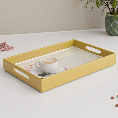 Lotus Wooden Serving Tray Large