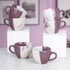 DT Magenta Italian Ceramic Tea Cup Set of 6, 160ML