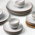 Lavender Marble Ceramic Dinner Set of 12 Pieces for Family of 6