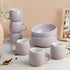 Solid Lavender Ceramic 2 Snack Bowl & 6 Tea Cup Combo
