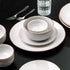 Lavender Marble Ceramic Dinner Set of 12 Pieces for Family of 6