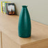 Teal Bottle Ceramic Flower Vase - The Earth Store - Vase