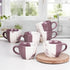 DT Magenta Italian Ceramic Tea Cup Set of 6, 160ML