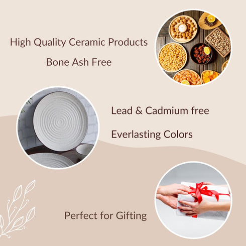 Spiral White Ceramic Dinner Set 8 Piece for Family of 4