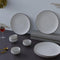 Spiral White Ceramic Dinner Set 8 Piece for Family of 4