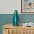 Teal Bottle Ceramic Flower Vase - The Earth Store - Vase