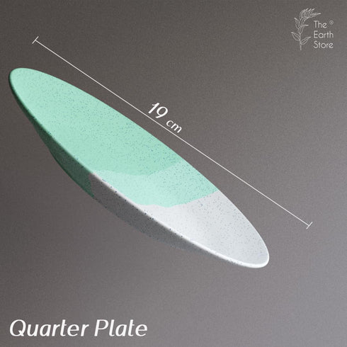 TT Green Matte Ceramic Dinner Set 12 Piece for Family of 4