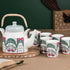 Peagal Glass Ceramic Tea Set with Kettle (6 Cups & 1 Kettle)