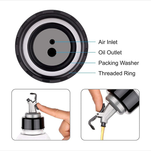 Leakproof Stainless Steel Oil Dispenser (1000 ML)