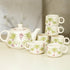 Tropical Morning Ceramic Tea Kettle Cup Set of 6
