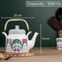 Peagal Glass Ceramic Tea Set with Kettle (6 Cups & 1 Kettle)