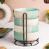 Tritone Green Ceramic Bowl Set of 4 with Metal Stand (500ml)
