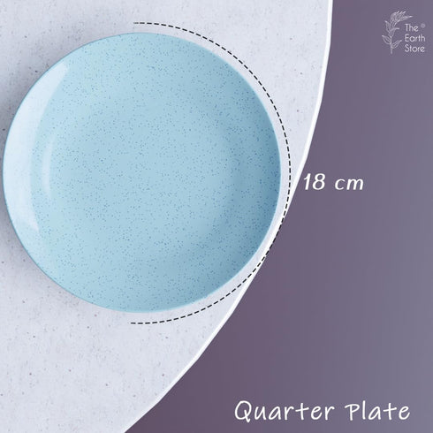 Sky Blue Marble Ceramic Dinner Set 12 Piece for Family of 4