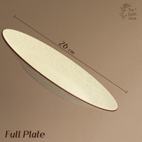 Creme Matte Ceramic Dinner Set 8 Piece for Family of 4