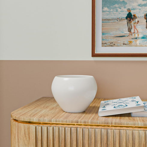 White 5.9 Inch Ceramic Planter Set of 1 - The Earth Store - Planter