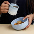 Solid Sky Blue Ceramic 2 Snack Bowl & 6 Tea Cup Combo