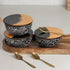 Black Artvine Ceramic Bowl Serving Set – 3 Bowls, 3 Coaster, 3 Spoon and 1 Tray