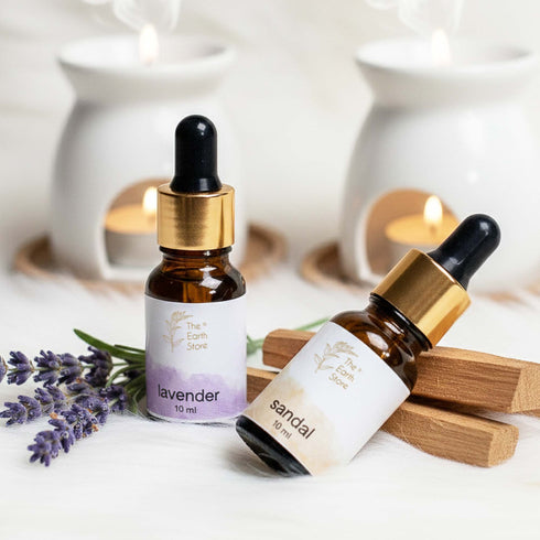 Lavender & Sandal Aroma Diffuser Oil Set (10ml Each) – Grounding & Calming Duo
