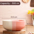 Tritone Pink Ceramic Bowl Set of 4 with Metal Stand – 500ML