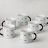 Blue Fish Ceramic Tea Cup Set of 6, 150 ML