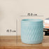 Blue Carved Cylindrical Ceramic Clay Pots - The Earth Store - Vase