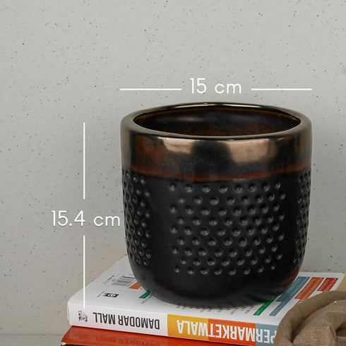 Dual Tone Ceramic Planter - The Earth Store - Planter