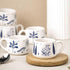 Blue Peafowl Ceramic Cup Set of 6 - The Earth Store - Tea Cups
