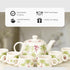 Tropical Morning Ceramic Tea Kettle Cup Set of 6