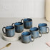 Glam Blue Fringe Stackable Ceramic Tea Cup Set