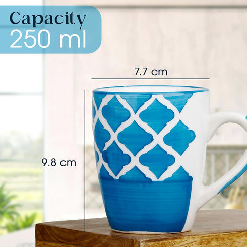 Blue Moroccan Set of 6, 250ML