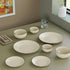 Creme Matte Ceramic Dinner Set 12 Piece for Family of 4
