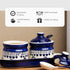 Blue Drape Ceramic Pickle Jar with Tray & Spoon (250 ML Each) - The Earth Store - Multipurpose Jars