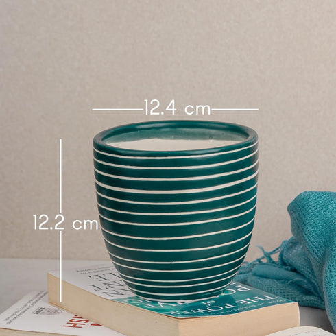 Teal Spiral Planter - The Earth Store - Planter