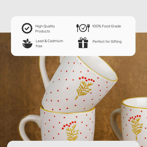 Red Polka Dot Set of 6, 250ML