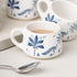 Blue Peafowl Ceramic Cup Set of 6 - The Earth Store - Tea Cups