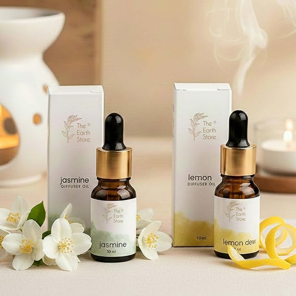 Jasmine & Lemon Dew Aroma Diffuser Oil Set (10ml Each)