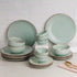Mint Marble 21-Piece Ceramic Dinner Set For 6