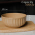 Caramel Grooved Ceramic Bowl Set of 2 - The Earth Store - Bowls