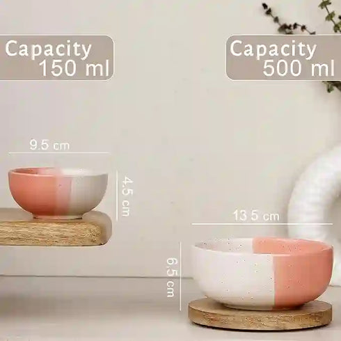 TT Pink Matte 21-Piece Ceramic Dinner Set For 6