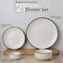 Creme Matte 18-Piece Ceramic Dinner Set For 6
