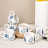 Blue Peafowl Ceramic Cup Set of 6 - The Earth Store - Tea Cups