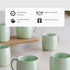 Minty Ring Ceramic Tea Cups Set of 6 - The Earth Store - Cup Sets