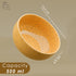 Mustard Marble Ceramic Bowl Lid/Coaster, Set of 2, 500ML Dishwasher & Microwave Safe Bowl for Serving