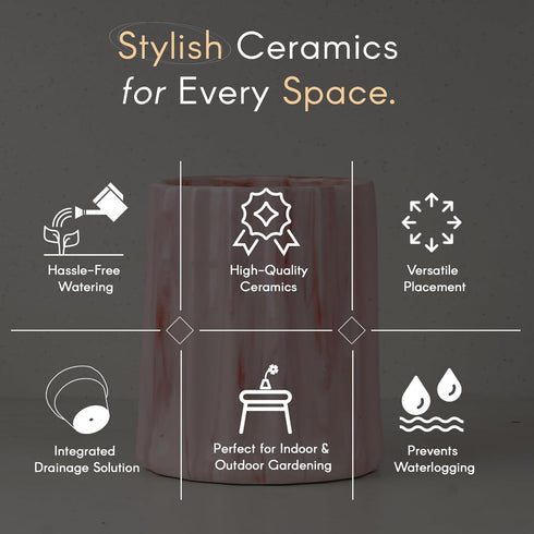 Pink Frontier Ceramic Planter - The Earth Store - Planter