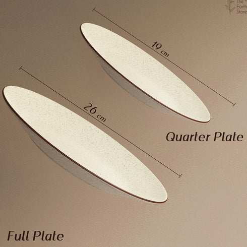 Creme Matte Ceramic Dinner Set 12 Piece for Family of 4