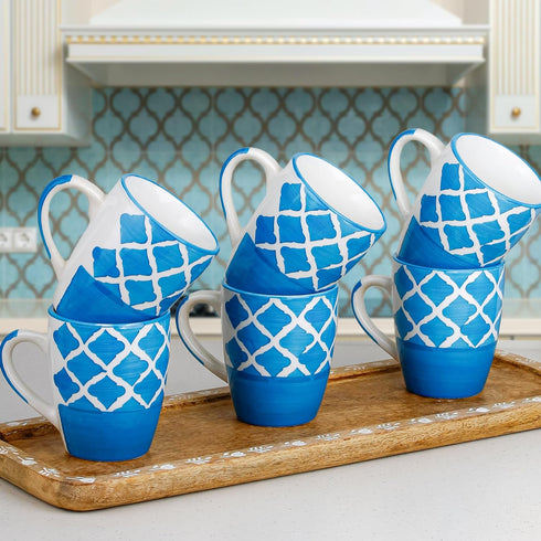 Blue Moroccan Set of 6, 250ML