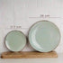 Mint Marble 21-Piece Ceramic Dinner Set For 6