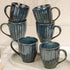 Glam Blue Studio Ceramic Coffee Mugs Set of 6